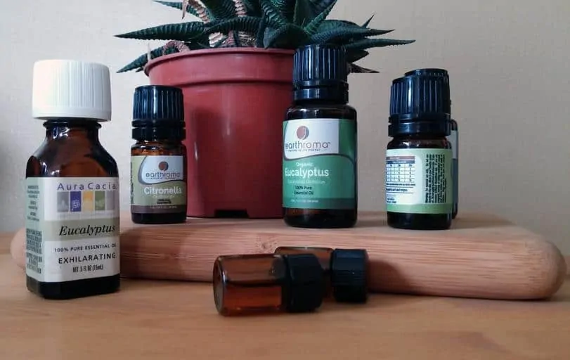 Pic 7 essential oils by a plant