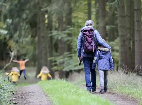 1 a family hiking